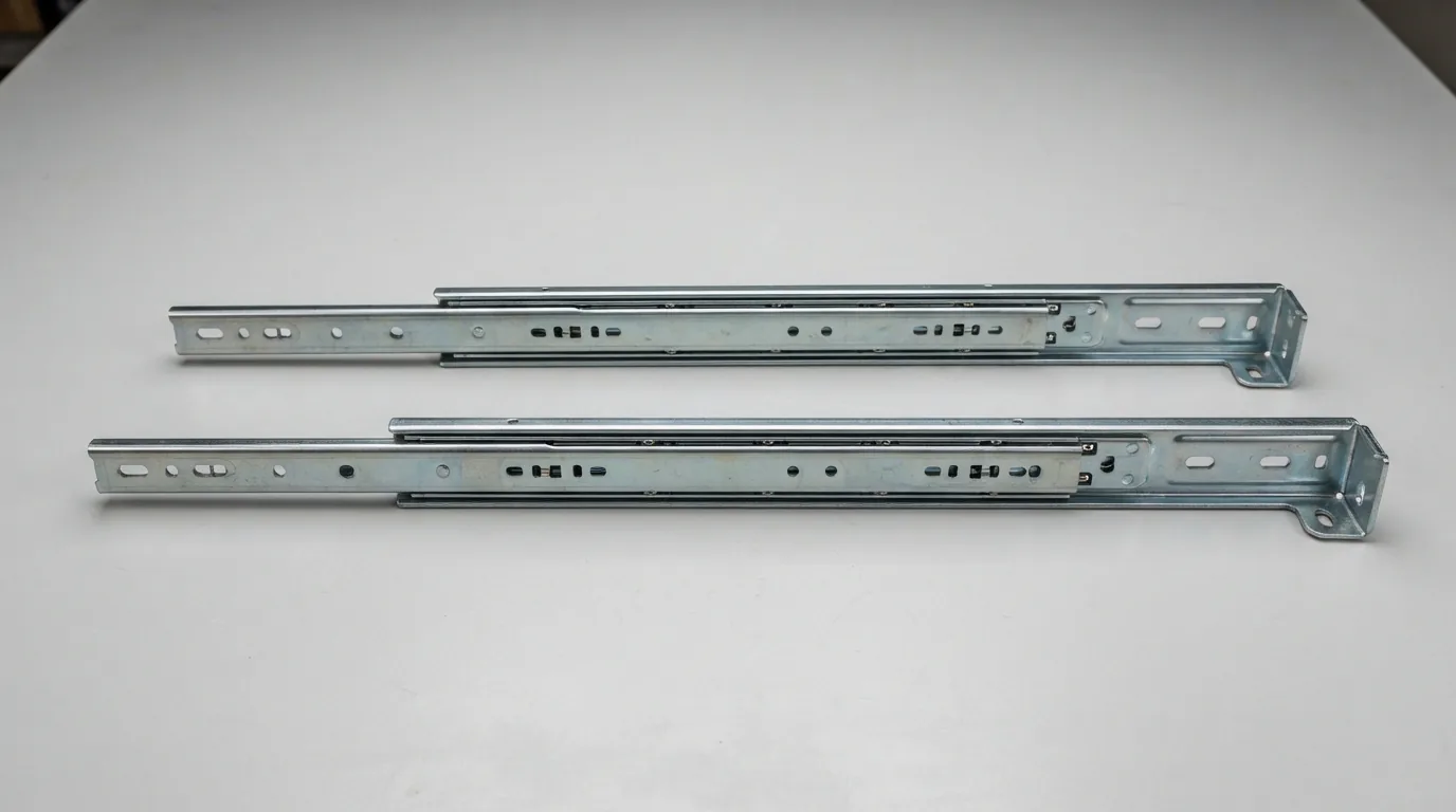 A pair of US General Tool Box Drawer Slides on a neutral background.